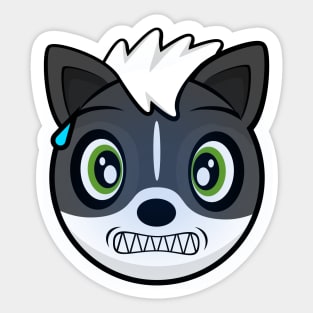 Scared Skunk Melville Sticker